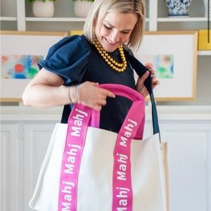 Pink Mahjong tote bag. Brand new